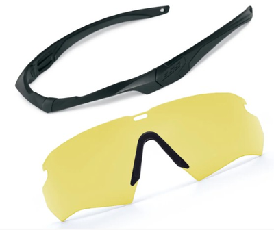 Балістичні окуляри ESS Crossbow Black Hi-Def Yellow Lens One Kit