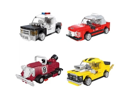 Конструктор Decool Мини-гоночные машины Racing mini 94-104 деталей (22019-22022)