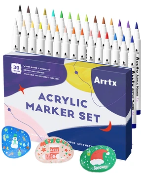 Маркери Arrtx Акрилові AACM-0530B 30 кольорів (LC303311)