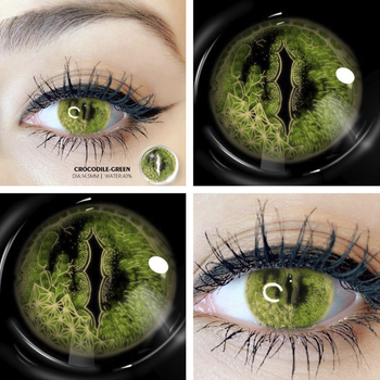 Линзы BauTech цветные контактные оригинальные 1 пара CROCODILE-GREEN Зеленый (1012-842-04)