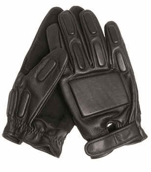 Перчатки тактические кожаные M Черные Mil-Tec Sec Handschuhe Leder M Schwarz (12501002-008-M)