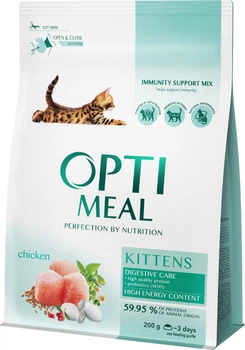 Сухой корм Optimeal для котят со вкусом курицы 200 г.(4820215360197)