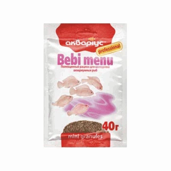 Беби-меню сухой корм для рыб 40г
