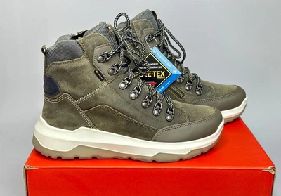 Детские зимние кожаные ботинки Superfit Space Gore-Tex 37р хаки
