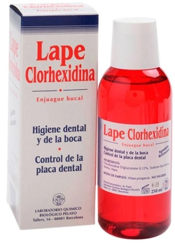 Ополіскувач для порожнини рота Laboratorio Pelayo Lape Chlorhexidine Mouthwash 250 ml (8470003581271)