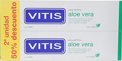 Pasta do zębów Vitis Aloe Vera Toothpaste Mint Flavour 2x150 ml (8427426027749)