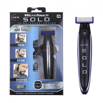 Триммер бритва для стрижки бороды 3 в 1 SOLO Trimmer аккумуляторный, многофункциональный