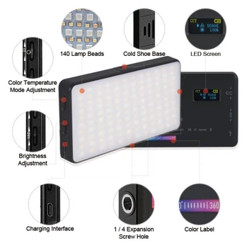 Светодиодный свет для видеосъемки LUXCEO W140 LED RGB 3100mAh 2500-9000K