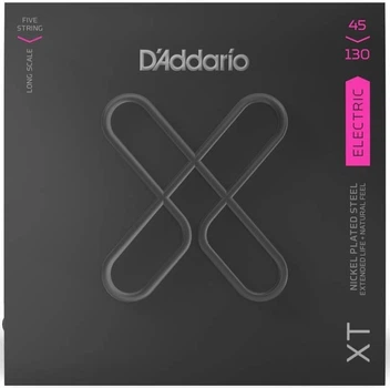 Струны для бас-гитары D'Addario XTB45130 XT BASS NICKEL PLATED STEEL REGULAR LIGHT 5-STRING (45-130)