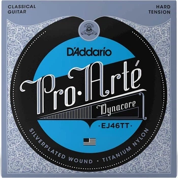 Струны для классической гитары D'Addario EJ46TT PRO ARTE DYNACORE TITANIUM TREBLES, HARD TENSION