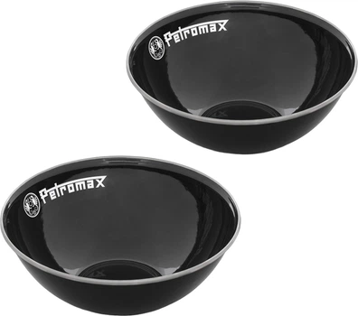 Набор мисок эмалированных Petromax Enamel Bowls 1 л 2 шт Черный (4250435731208)