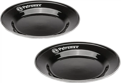 Набір емальованих тарілок Petromax Enamel Plates 18 см 2 шт Чорний (4250435731161)