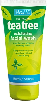 Złuszczający żel do mycia twarzy tea tree Beauty Formulas 150ml (5012251010412)