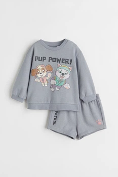 Костюм (світшот+шорти) сірий Щенячий патруль H&M 80см (400092951)