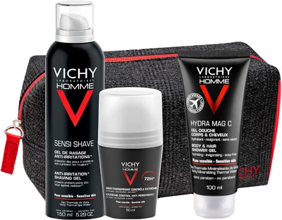 Набор косметики по уходу Vichy Homme Защита и уход в косметичке для мужчин (5902503484156)