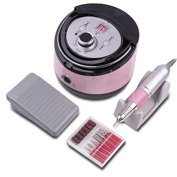 Фрезер для маникюра Nail Drill ZS-606, 65 Ватт, 45 000 об/мин, Розовый