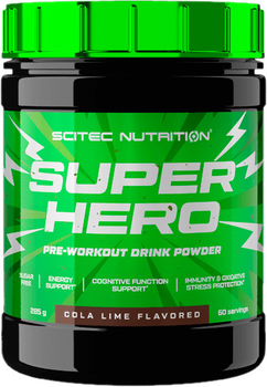 Kompleks przedtreningowy Scitec Nutrition Superhero 285g Cola-lime (5999100025745)