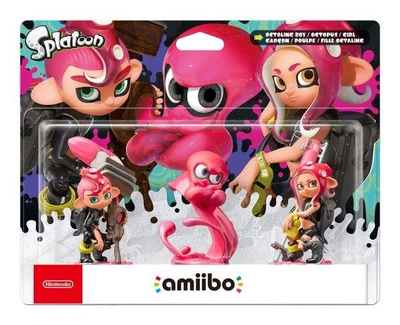 Nintendo Amiibo 3 Pack Octoling Boy/Octopus/Girl Splatoon
