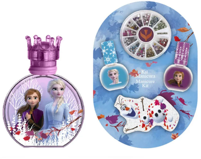 Zestaw dla dzieci Disney Frozen II Woda perfumowana 100 ml + 2 lakiery + ozdoba do paznokci (8411114085869)