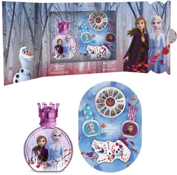 Zestaw dla dzieci Disney Frozen II Woda perfumowana 100 ml + 2 lakiery + ozdoba do paznokci (8411114085869)