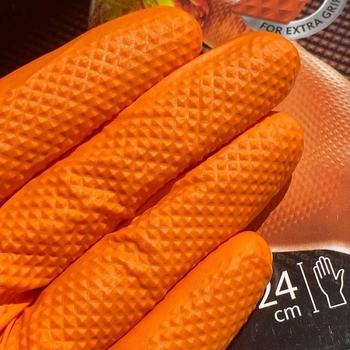 ЩІЛЬНІ рукавички нітрилові Mercator GoGrip розмір XXL помаранчеві 50 шт