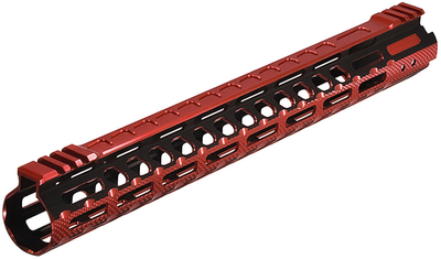 Цевье Leapers UTG PRO Ultra Slim15" для AR15. M-LOK. Black/Red