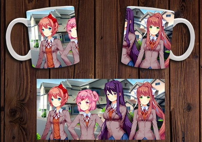Кружка CupKit "Doki Doki Literature Club! / Літературний клуб Докі Докі" №1 330мл біла