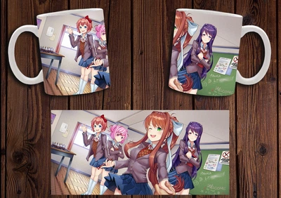 Кружка CupKit "Doki Doki Literature Club! / Литературный клуб Доки Доки" №7 330мл белая