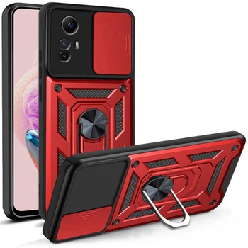 Чохол Hide Shield для Xiaomi Redmi Note 12S бампер протиударний з підставкою Red