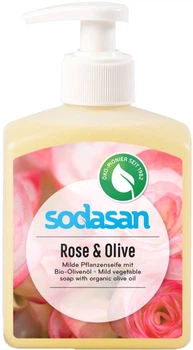 Органическое жидкое мыло Sodasan Rose-Olive тонизирующее с розовым и оливковым маслами 300 мл (4019886076364)