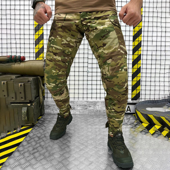 Чоловічі міцні Штани із Посиленими колінами та Манжетами / Щільні Брюки ріп-стоп мультикам розмір XL