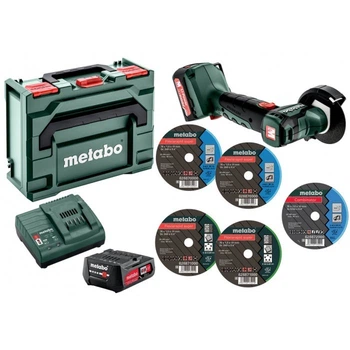 Аккумуляторная угловая шлифмашина Metabo PowerMaxx&nbsp;CC&nbsp;12&nbsp;BL 2 акб 2 Ah, з/у, в кейсе metaBOX 145 (600348500)