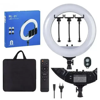 Кольцевая LED лампа RL-21 (55см) (3 крепления) (пульт) (сумка)
