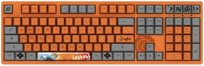 Механічна клавіатура АККО 3108 Naruto 108Key, CS Pink V2, USB-A, EN/UKR, No Led, Оранжевий (6925758683456)
