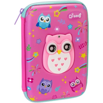 Пенал Cool For School со скрытым зеркальцем 1 отделение с органайзером фуксия (QT-5760-Rosered)