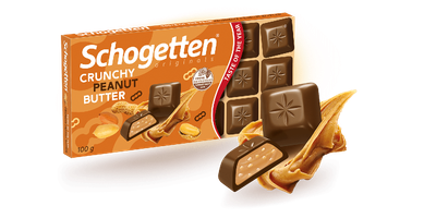 Молочный шоколад Schogetten Crunchy Peanut Butter с арахисовой пастой 100 грамм