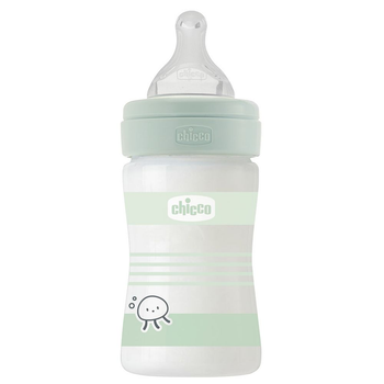 Пляшечка скляна Chicco Well-Being Colors соска силікон, 150мл, 0м+ 28711.31