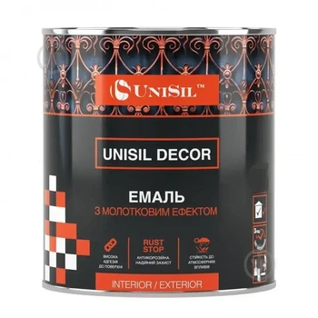 Эмаль алкидно-уретановая UniSil Decor 3 в 1, молотковая Бронза, 0.75л (1925386204)