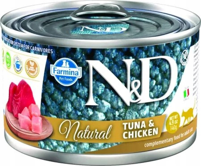 Mokra karma Farmina N&D z tuńczykiem i kurczakiem 140 g (8606014107234)