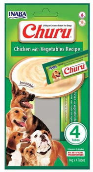 Ласощі для собак Inaba Churu курка з овочами 0.056 кг (8859387701107)