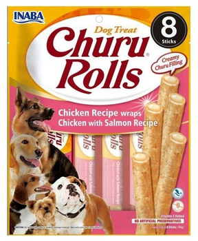 Przysmak dla psów Inaba Churu Rolls kurczak i losos 0.096 kg (8859387701374)