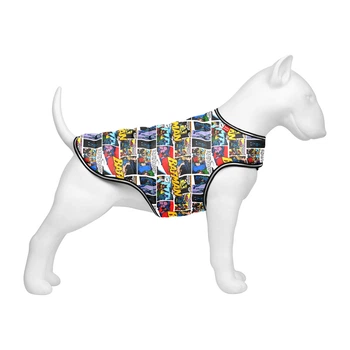 Курточка-накидка для собак WAUDOG Clothes малюнок Бетмен комікс L А 41 см B 58-70 см С 42-52 см