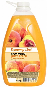 Крем-мило Sama Economy Line Соковитий персик з гліцерином 4 л (4820270630587)