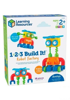 Конструктор LEARNING RESOURCES серии "1-2-3 Build It!™" – ФАБРИКА РОБОТОВ (92011)