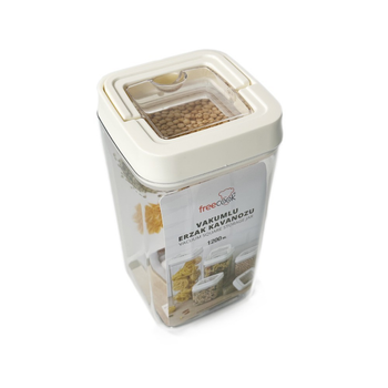 Контейнер для сыпучих продуктов вакуумный 1,2 л, пластик OKYANUS