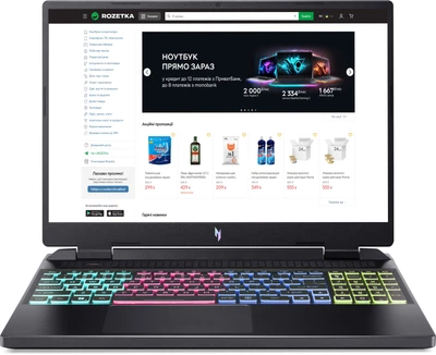 Ноутбук Acer Nitro 16 AN16-41-R6RQ (NH.QKBEU.004) Obsidian Black / 16" IPS WUXGA 165 Гц / AMD Ryzen 5 7535HS / RAM 16 ГБ / SSD 512 ГБ / RTX 4050, 6 ГБ / LAN / Зарядка по USB