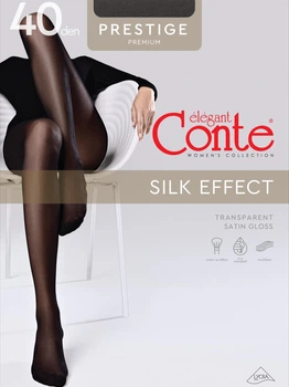 Колготи 40 Den жіночі великих розмірів Conte Ce Prestige (Euro) 5 р Коричневі (5904988501397)