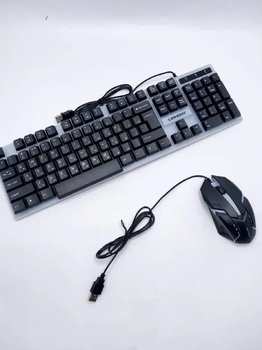Ігрова клавіатура з підсвічуванням Linmony k-20 keyboard combo HS-358 + мишка