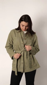 Жіноча джинсова куртка H&M (55717) XS Зелена