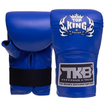 Снарядные перчатки кожаные TOP KING Pro TKBMP-OT Цвет: Синий размер: S